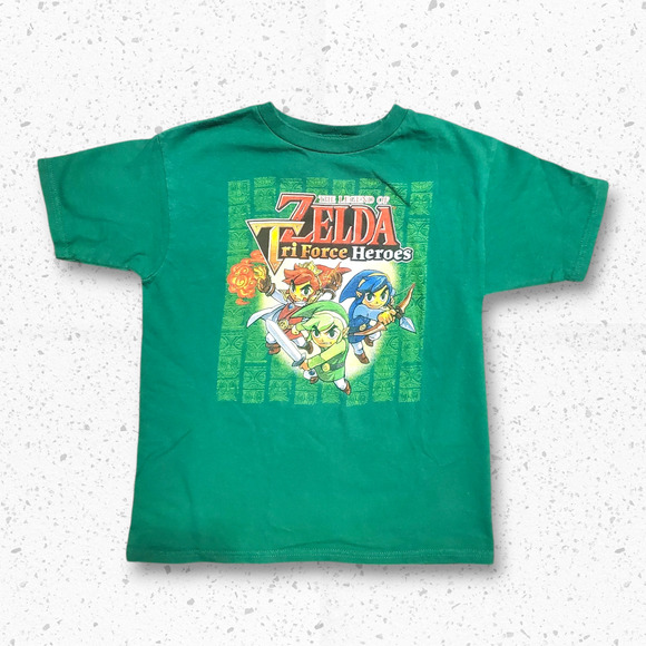 Nintendo The Legend of Zelda TriForce Heroes T-Shirt | Kids Youth Medium Sz 8 - Picture 1 of 3